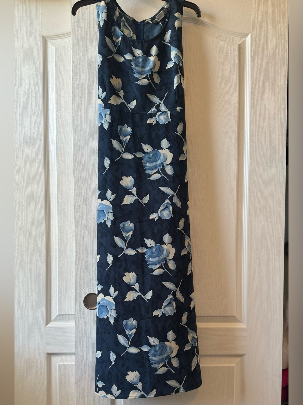 Taylor Navy Maxi Dress  with Blue Floral Print size 13/14